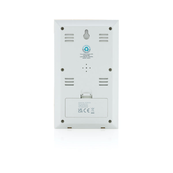 Carica l&#39;immagine nel visualizzatore di Gallery, orologi da tavolo e stazioni meteo pubblicitari in abs riciclato, fsc® bambù colore marrone_marrone 121699658 DET08
