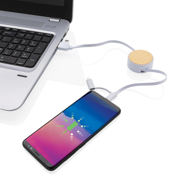 Carica l&#39;immagine nel visualizzatore di Gallery, accessori per caricabatterie da personalizzare in tpe riciclato, bambù colore bianco_bianco 121701954 DET09
