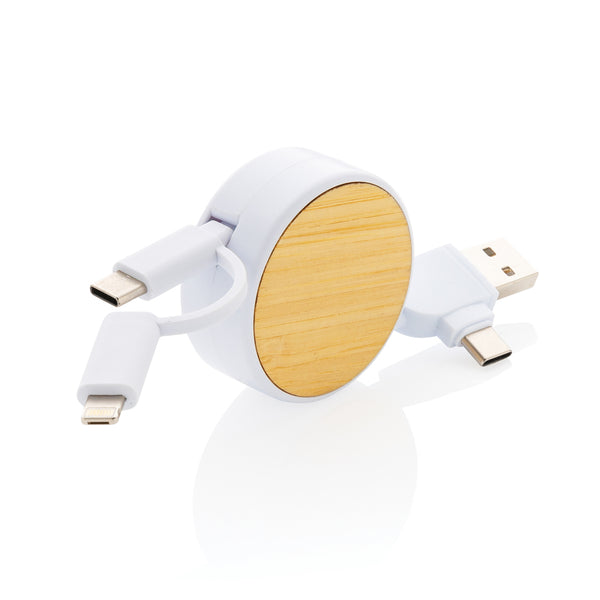 Carica l&#39;immagine nel visualizzatore di Gallery, accessori per caricabatterie da personalizzare in tpe riciclato, bambù colore bianco_bianco 121701954 DET09
