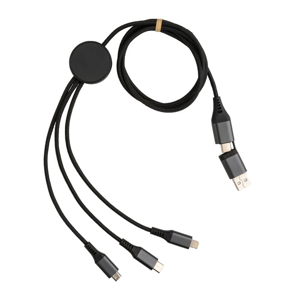 accessori per caricabatterie da personalizzare in tpe riciclato, alluminio riciclato colore grigio_grigio 121701985 VAR01