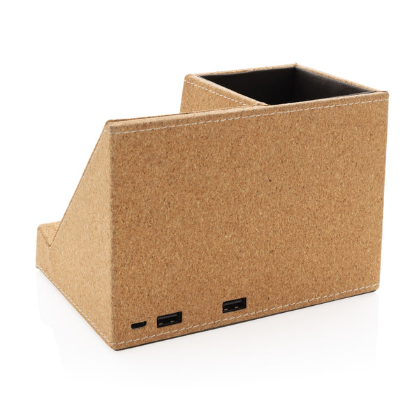 Carica l&#39;immagine nel visualizzatore di Gallery, caricabatteria wireless pubblicitari in sughero, abs colore cachi_verde scuro 121702536 DET09
