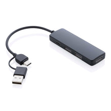 Carica l'immagine nel visualizzatore di Gallery, hub USB personalizzati in abs riciclato, tpe riciclato colore nero_nero 121702543 VAR01

