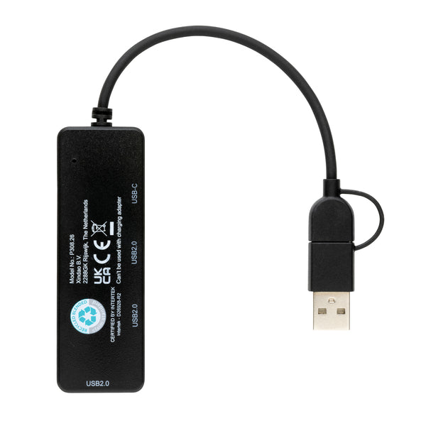 Carica l'immagine nel visualizzatore di Gallery, hub USB personalizzati in abs riciclato, tpe riciclato colore nero_nero 121702543 DET09
