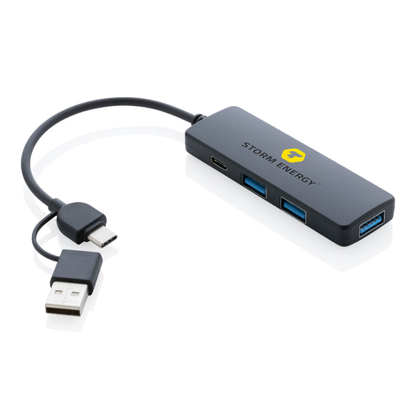 Carica l'immagine nel visualizzatore di Gallery, hub USB personalizzati in abs riciclato, tpe riciclato colore nero_nero 121702543 DET09
