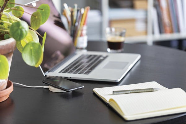 Carica l&#39;immagine nel visualizzatore di Gallery, caricabatteria wireless pubblicitari in paglia di grano, abs colore cachi_verde scuro 121702546 DET09
