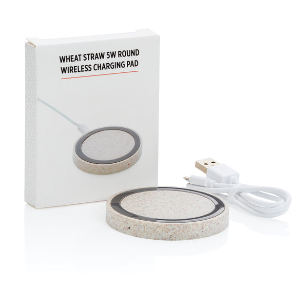 Carica l&#39;immagine nel visualizzatore di Gallery, caricabatteria wireless pubblicitari in paglia di grano, abs colore cachi_verde scuro 121702546 DET09
