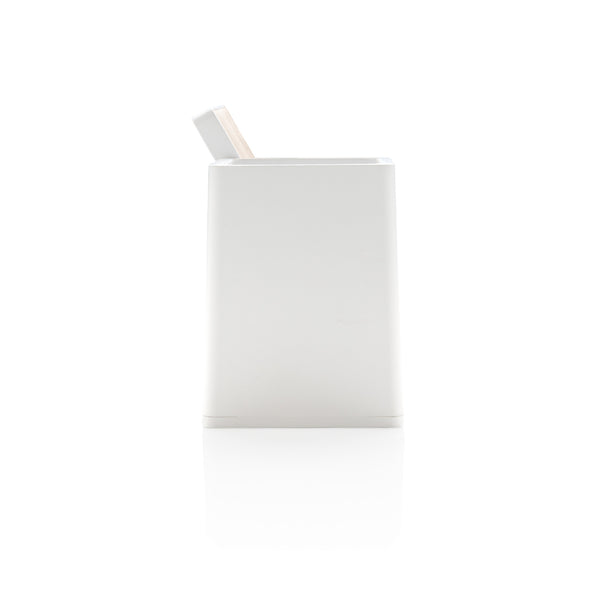 Carica l&#39;immagine nel visualizzatore di Gallery, caricabatteria wireless da personalizzare in abs riciclato, fsc® bambù colore bianco_bianco 121702557 DET09
