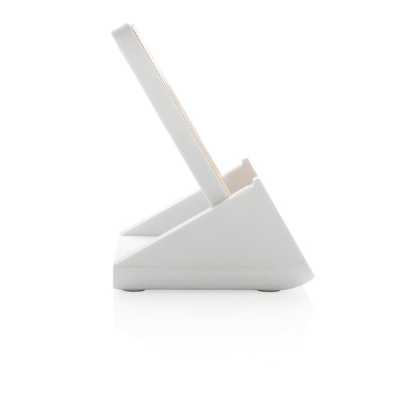 Carica l&#39;immagine nel visualizzatore di Gallery, caricabatteria wireless da personalizzare in abs riciclato, fsc® bambù colore bianco_bianco 121702558 DET09
