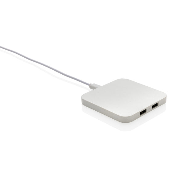 caricabatteria wireless da personalizzare in abs riciclato colore bianco_bianco 121702563 VAR02