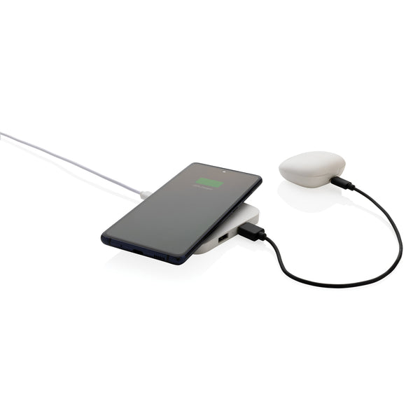 Carica l&#39;immagine nel visualizzatore di Gallery, caricabatteria wireless da personalizzare in abs riciclato colore bianco_bianco 121702563 DET09
