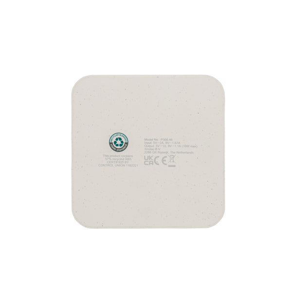 Carica l&#39;immagine nel visualizzatore di Gallery, caricabatteria wireless da personalizzare in abs riciclato colore bianco_bianco 121702563 DET09
