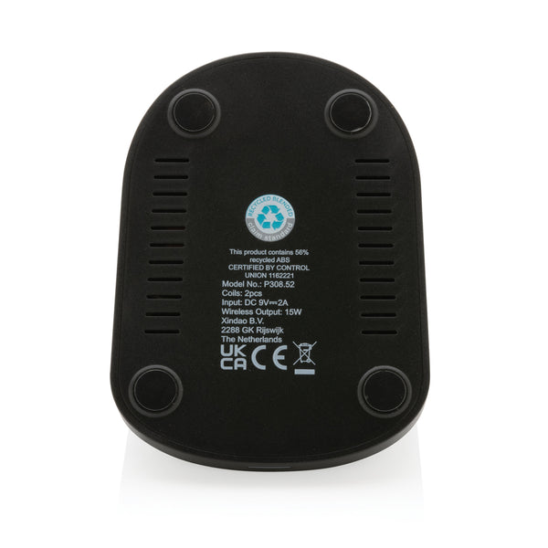 Carica l&#39;immagine nel visualizzatore di Gallery, caricabatteria wireless personalizzati in abs riciclato colore nero_nero 121702569 DET09
