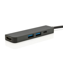 Carica l'immagine nel visualizzatore di Gallery, hub USB da personalizzare in lega di alluminio riciclato, tpe riciclato colore grigio_grigio 121702582 DET03
