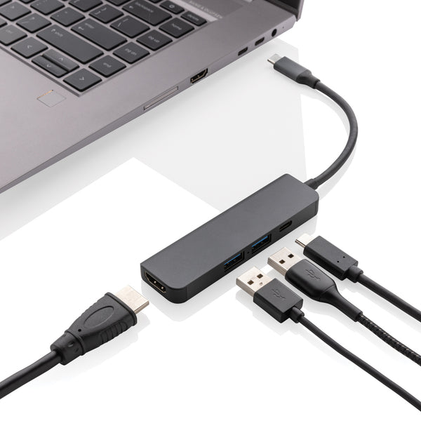 Carica l'immagine nel visualizzatore di Gallery, hub USB da personalizzare in lega di alluminio riciclato, tpe riciclato colore grigio_grigio 121702582 DET09
