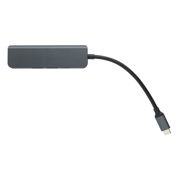 Carica l'immagine nel visualizzatore di Gallery, hub USB da personalizzare in lega di alluminio riciclato, tpe riciclato colore grigio_grigio 121702582 DET09
