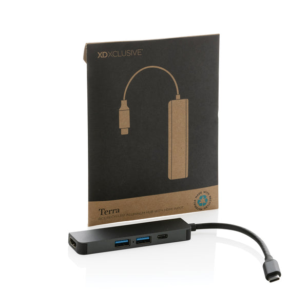 Carica l'immagine nel visualizzatore di Gallery, hub USB da personalizzare in lega di alluminio riciclato, tpe riciclato colore grigio_grigio 121702582 DET09
