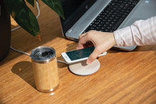 Carica l&#39;immagine nel visualizzatore di Gallery, caricabatteria wireless pubblicitari in paglia di grano, abs colore cachi_verde scuro 121702589 DET07
