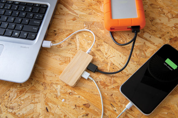 Carica l'immagine nel visualizzatore di Gallery, hub USB pubblicitari in bambù, tpe colore marrone_marrone 121702590 DET08
