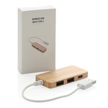Carica l'immagine nel visualizzatore di Gallery, hub USB pubblicitari in bambù, tpe colore marrone_marrone 121702590 DET07
