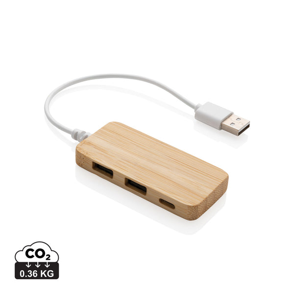 Carica l'immagine nel visualizzatore di Gallery, hub USB pubblicitari in bambù, tpe colore marrone_marrone 121702590 DET08
