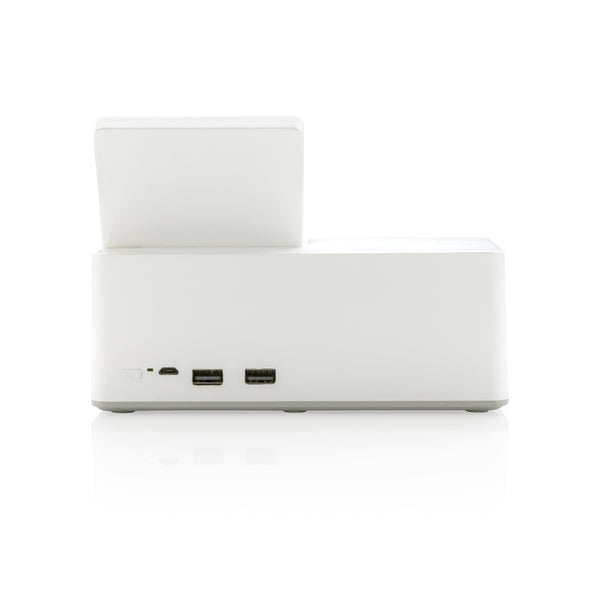 Carica l&#39;immagine nel visualizzatore di Gallery, caricabatteria wireless da personalizzare in bambù, abs colore bianco_bianco 121702604 DET09
