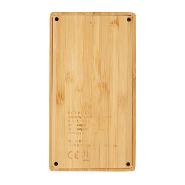 Carica l&#39;immagine nel visualizzatore di Gallery, power bank pubblicitari in bambù colore marrone_marrone 121703919 DET09
