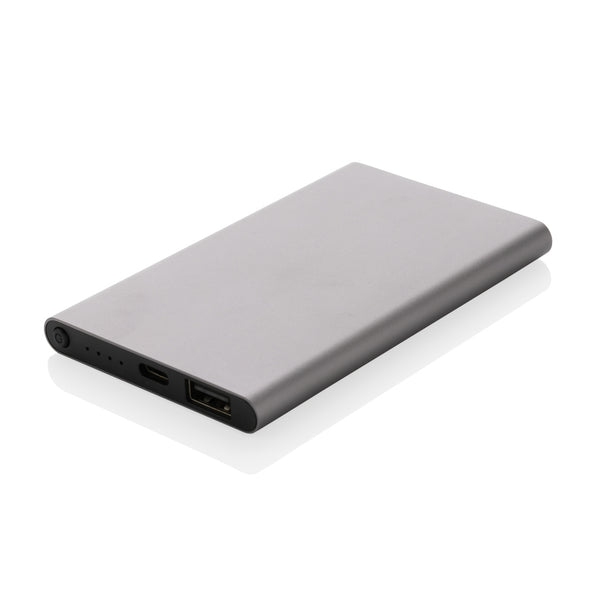 Carica l&#39;immagine nel visualizzatore di Gallery, power bank da personalizzare in lega di alluminio riciclato, abs riciclato colore carbon-fossile_grigio 121703959 DET09
