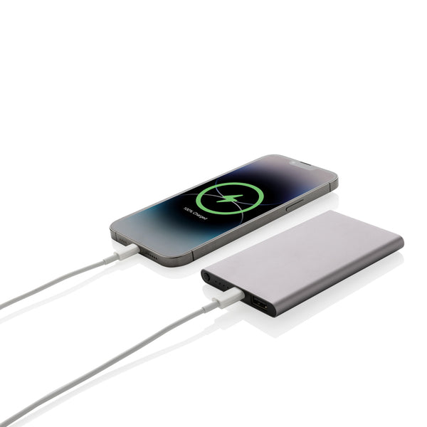 Carica l&#39;immagine nel visualizzatore di Gallery, power bank da personalizzare in lega di alluminio riciclato, abs riciclato colore carbon-fossile_grigio 121703959 DET09
