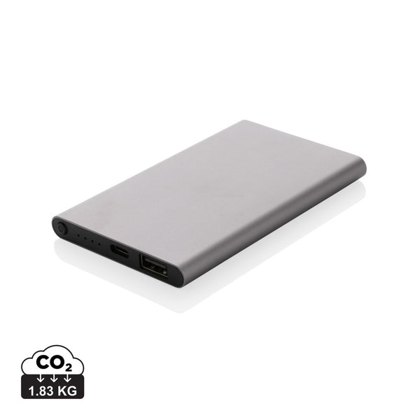 Carica l&#39;immagine nel visualizzatore di Gallery, power bank da personalizzare in lega di alluminio riciclato, abs riciclato colore carbon-fossile_grigio 121703959 DET09
