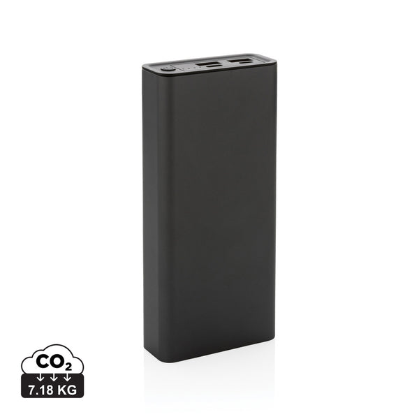 Carica l&#39;immagine nel visualizzatore di Gallery, power bank da personalizzare in alluminio riciclato, abs riciclato colore grigio_grigio 121703980 DET09
