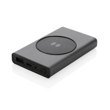 Carica l&#39;immagine nel visualizzatore di Gallery, power bank da personalizzare in alluminio riciclato, abs riciclato colore grigio_grigio 121703981 VAR01
