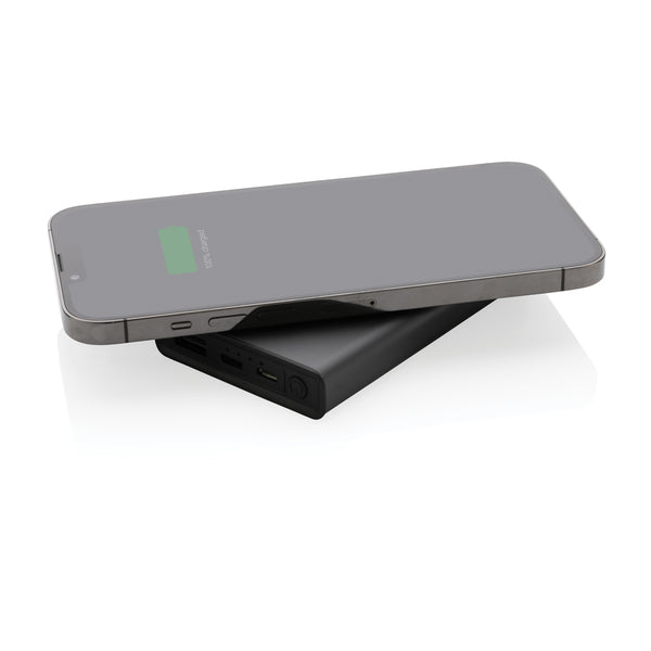 Carica l&#39;immagine nel visualizzatore di Gallery, power bank da personalizzare in alluminio riciclato, abs riciclato colore grigio_grigio 121703981 DET09
