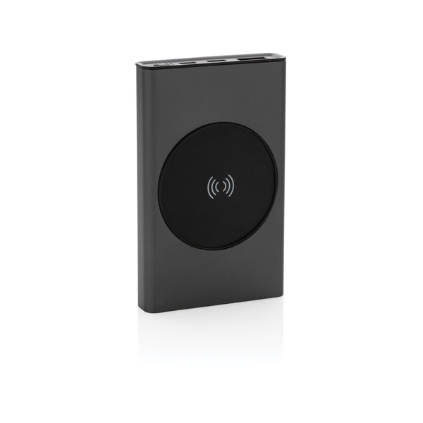 Carica l&#39;immagine nel visualizzatore di Gallery, power bank da personalizzare in alluminio riciclato, abs riciclato colore grigio_grigio 121703981 DET09
