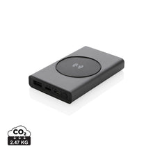 Carica l&#39;immagine nel visualizzatore di Gallery, power bank da personalizzare in alluminio riciclato, abs riciclato colore grigio_grigio 121703981 DET01
