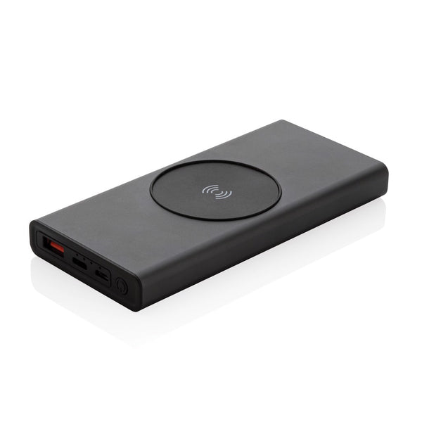 Carica l&#39;immagine nel visualizzatore di Gallery, power bank da personalizzare in alluminio riciclato, abs riciclato colore grigio_grigio 121703982 DET09

