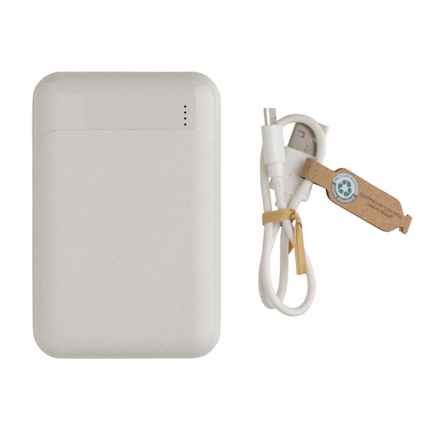 Carica l&#39;immagine nel visualizzatore di Gallery, power bank da personalizzare in abs riciclato, tpe riciclato colore bianco_bianco 121703983 DET09

