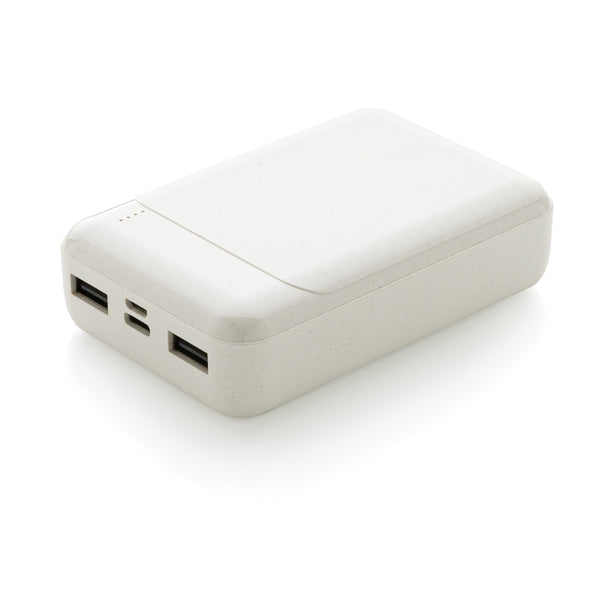 Carica l&#39;immagine nel visualizzatore di Gallery, power bank da personalizzare in abs riciclato, tpe riciclato colore bianco_bianco 121703983 DET09
