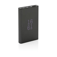 Carica l&#39;immagine nel visualizzatore di Gallery, power bank da personalizzare in alluminio riciclato, abs riciclato colore grigio_grigio 121703985 DET07
