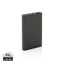 Carica l&#39;immagine nel visualizzatore di Gallery, power bank da personalizzare in alluminio riciclato, abs riciclato colore grigio_grigio 121703985 DET01
