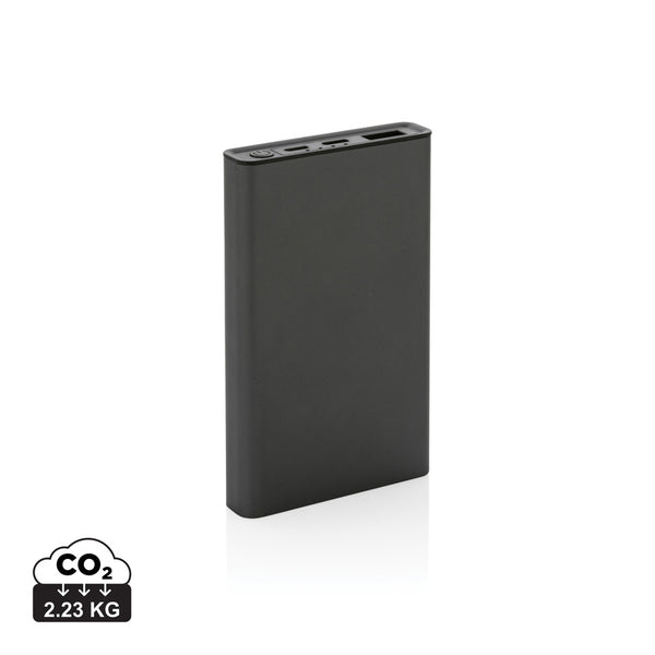 Carica l&#39;immagine nel visualizzatore di Gallery, power bank da personalizzare in alluminio riciclato, abs riciclato colore grigio_grigio 121703985 DET09
