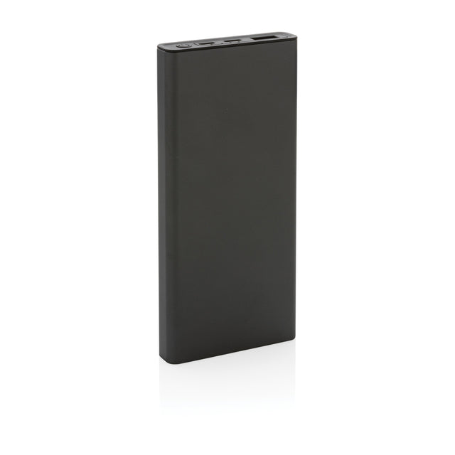 power bank da personalizzare in alluminio riciclato, abs riciclato colore grigio_grigio 121703986 VAR01