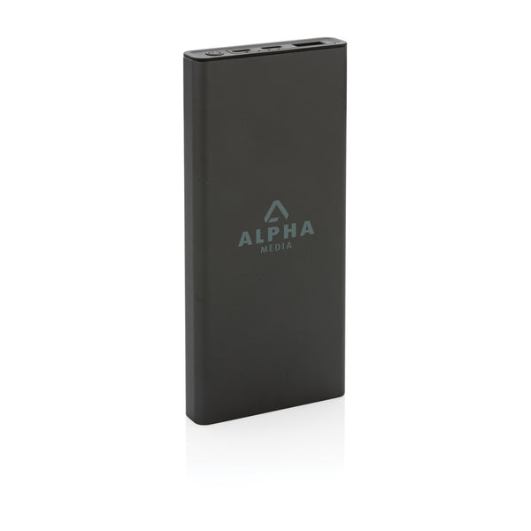 Carica l&#39;immagine nel visualizzatore di Gallery, power bank da personalizzare in alluminio riciclato, abs riciclato colore grigio_grigio 121703986 DET09
