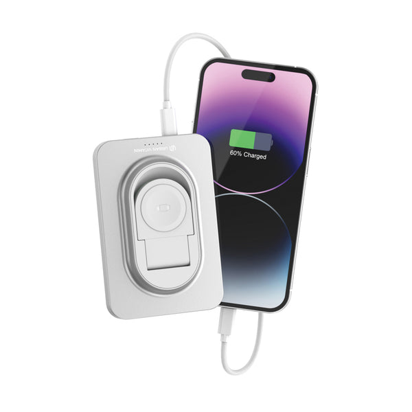 Carica l&#39;immagine nel visualizzatore di Gallery, power bank stampati con logo in alluminio, abs riciclato colore argento_argento 121704000 DET09
