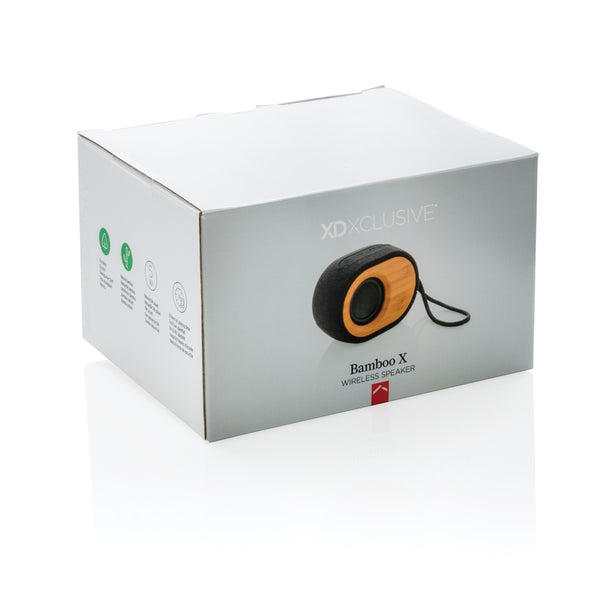 Carica l'immagine nel visualizzatore di Gallery, casse speaker bluetooth personalizzate in bambù, poliestere colore nero_nero 121704517 DET09
