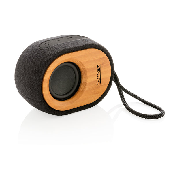 Carica l'immagine nel visualizzatore di Gallery, casse speaker bluetooth personalizzate in bambù, poliestere colore nero_nero 121704517 DET09
