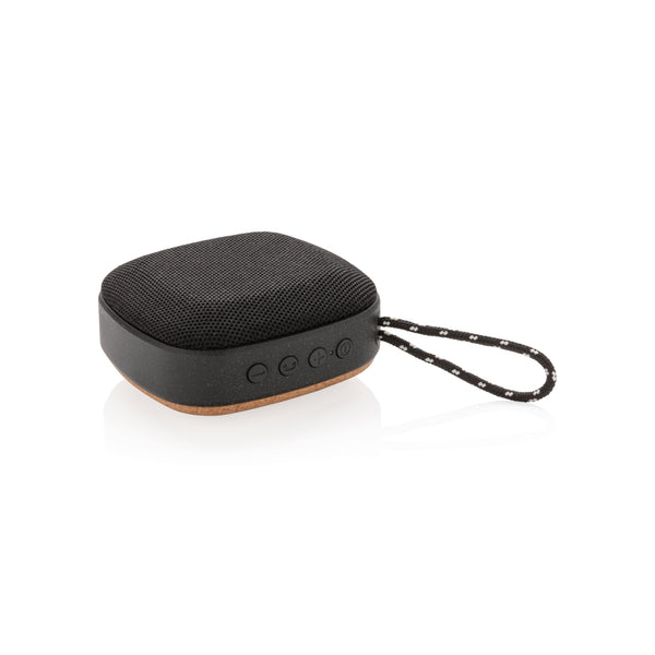 casse speaker bluetooth personalizzate in poliestere, sughero colore nero_nero 121704551 VAR01