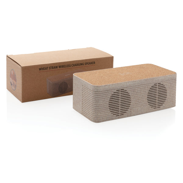 Carica l'immagine nel visualizzatore di Gallery, casse speaker bluetooth stampate con logo in paglia di grano, abs colore cachi_verde scuro 121704588 DET09
