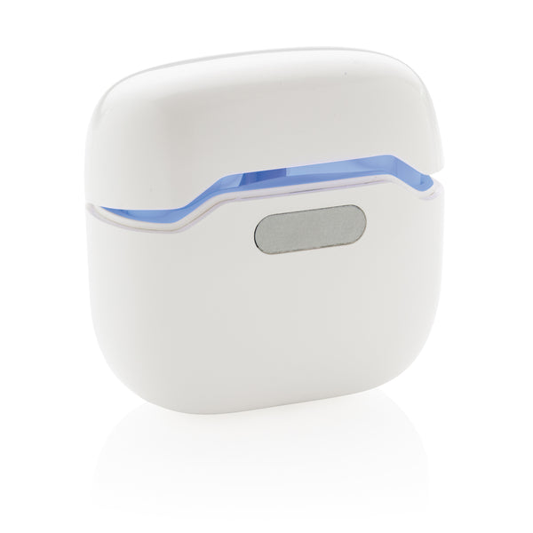 Carica l'immagine nel visualizzatore di Gallery, auricolari wireless da personalizzare in abs, silicone colore bianco_bianco 121704624 DET09
