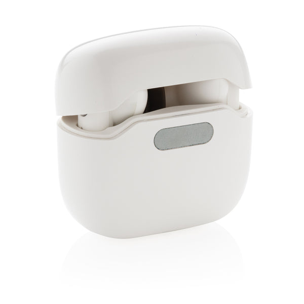 Carica l'immagine nel visualizzatore di Gallery, auricolari wireless da personalizzare in abs, silicone colore bianco_bianco 121704624 DET09
