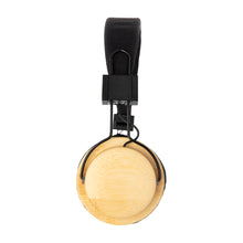 Carica l'immagine nel visualizzatore di Gallery, cuffie bluetooth stampate con logo in bambù, abs colore marrone_marrone 121704633 DET04
